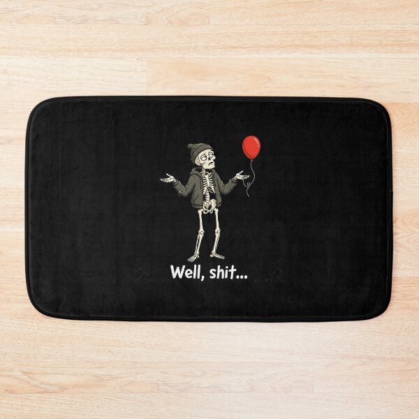 Item preview, skeleton lost balloon well shit skeleton funny halloween designed and sold by Lockcownmz.