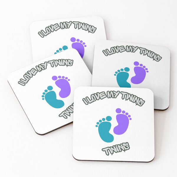 Item preview, I Love My Twins Baby Feet Art designed and sold by ThePrintArt.