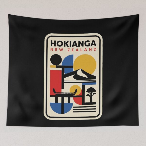 Item preview, Retro Hokianga Bauhaus Geometric Skyline designed and sold by k3rstman1.
