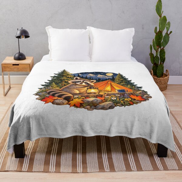 Item preview, Raccoon Camping Under the Mountain Moon designed and sold by Gifts0.
