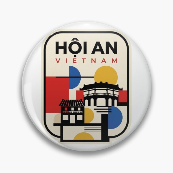 Item preview, Retro Hội An Bauhaus Geometric Skyline designed and sold by k3rstman1.