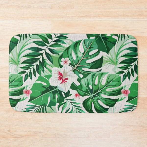 Item preview, Green Monstera Deliciosa Leafy Pattern - Hawaiian Tropical Foliage designed and sold by FemmePod.