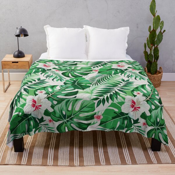 Item preview, Green Monstera Deliciosa Leafy Pattern - Hawaiian Tropical Foliage designed and sold by FemmePod.