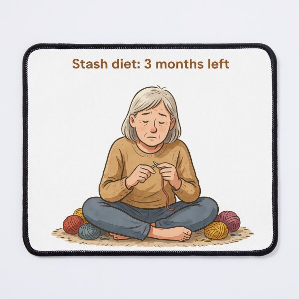 Item preview, Minimalist Knitter with Yarn Stash Quote designed and sold by NiftyWrx.
