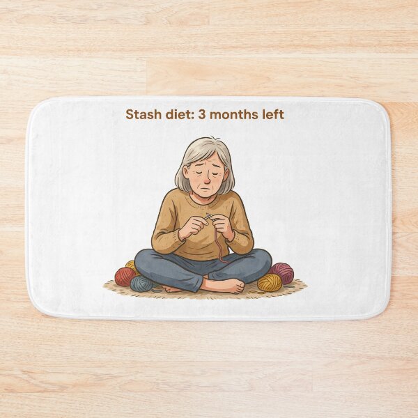 Item preview, Minimalist Knitter with Yarn Stash Quote designed and sold by NiftyWrx.