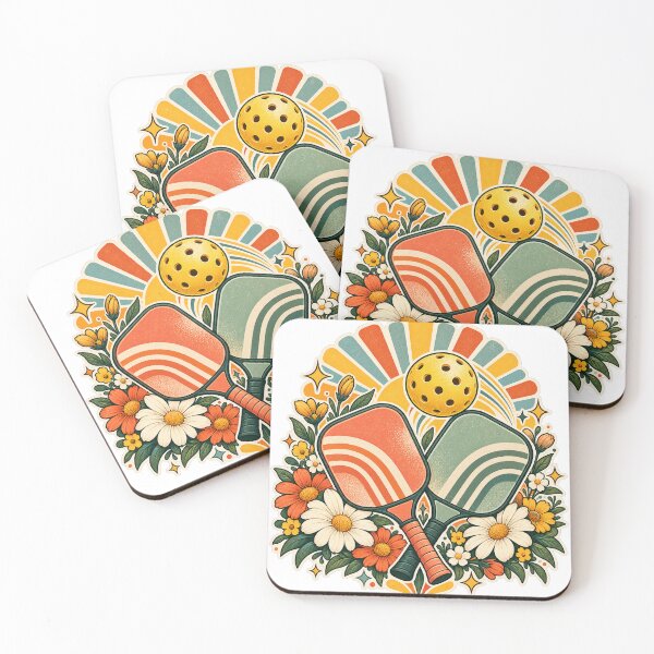 Item preview, Retro Pickleball Paddles with Sunny Daisies designed and sold by Gifts0.