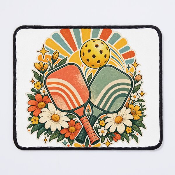 Item preview, Retro Pickleball Paddles with Sunny Daisies designed and sold by Gifts0.