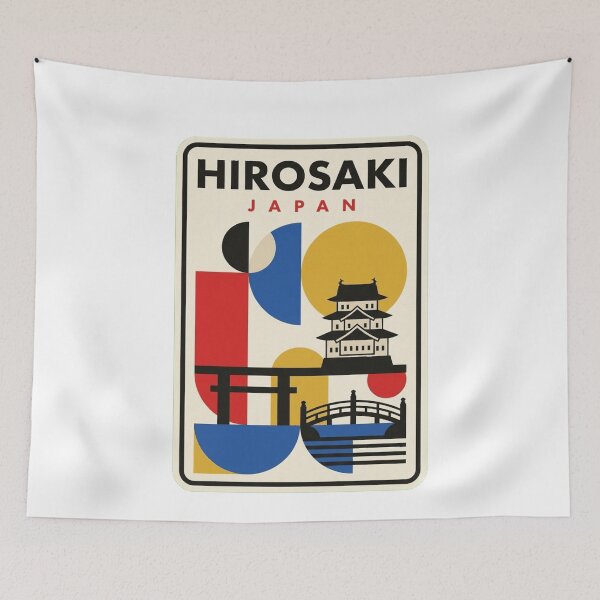 Item preview, Retro Hirosaki Bauhaus Geometric Skyline designed and sold by k3rstman1.
