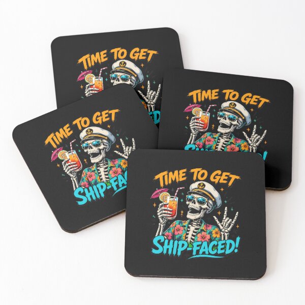 Item preview, time to get ship faced skeleton funny cruise summer vacation designed and sold by Lockcownmz.