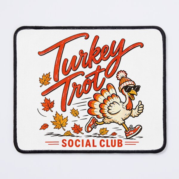 Item preview, Turkey Trot Social Club Funny Thanksgiving Running Turkey Sleeveless Tank Top designed and sold by shop-insider.