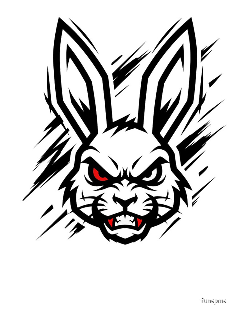Thumbnail 4 of 4, iPhone Case, Angry Rabbit designed and sold by funspms.
