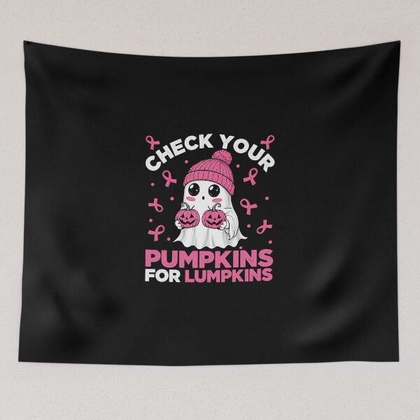 Item preview, Breast Cancer Halloween Boo Ghost Check Your Pumpkins designed and sold by Judestudio.