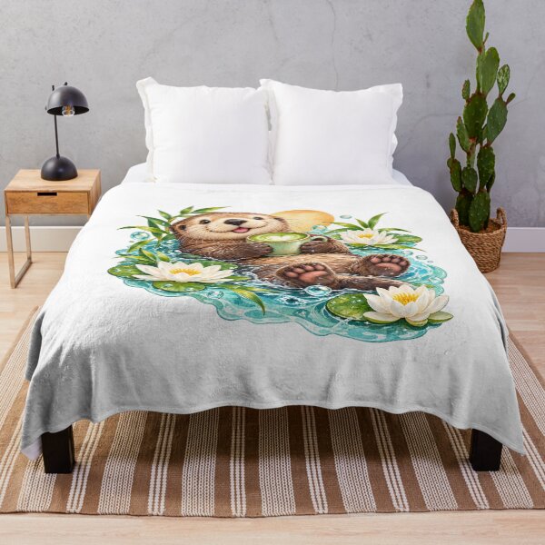 Item preview, Happy Otter Enjoying a Matcha Moment designed and sold by Gifts0.