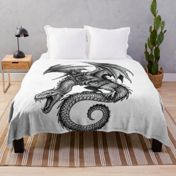 Item preview, Warlord Dragon Rider - Armored King on Long-Neck Dragon Art designed and sold by DragonSerpent Ink.