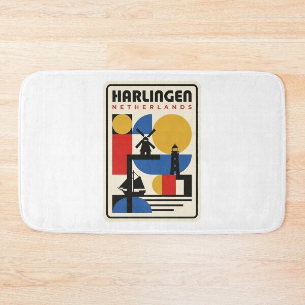 Item preview, Retro Harlingen Bauhaus Geometric Skyline designed and sold by k3rstman1.