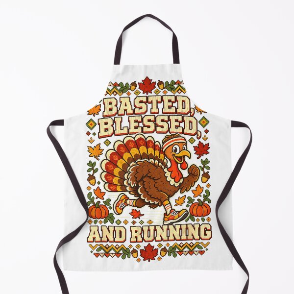 Item preview, Turkey Trot Thanksgiving Basted Blessed and Running T-Shirt designed and sold by Djtahar15.