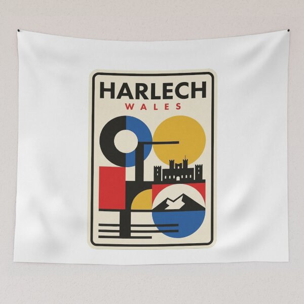 Item preview, Retro Harlech Bauhaus Geometric Skyline designed and sold by k3rstman1.