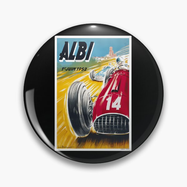 Item preview, Albi--Vintage-1952-Grand-Prix-Auto-Racing-Advertising-Print designed and sold by hladboste.