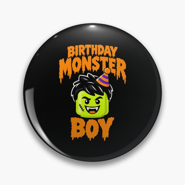 Item preview, Building Blocks Head Bricks Halloween Birthday Monster Boy designed and sold by clarabersetart.