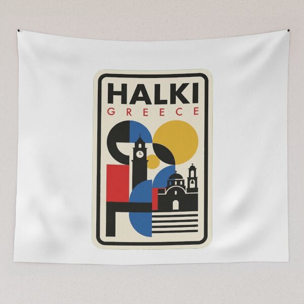 Item preview, Retro Halki Bauhaus Geometric Skyline designed and sold by k3rstman1.