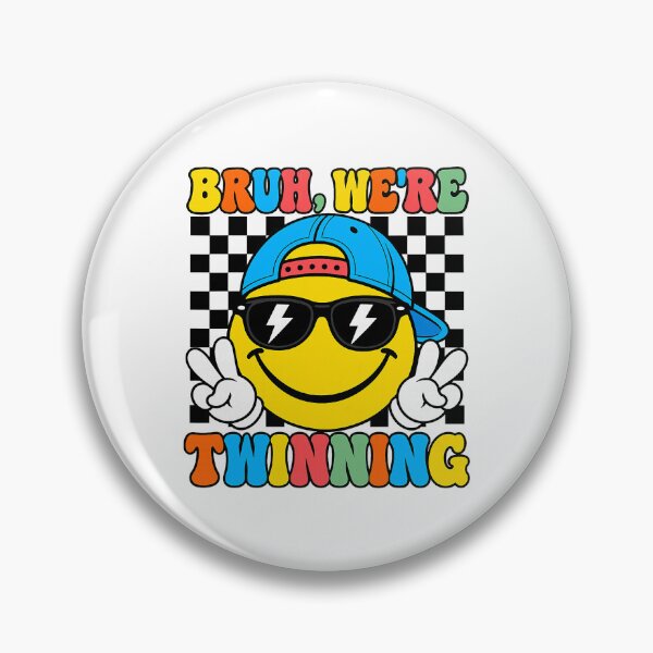 Item preview, Bruh We're Twinning Smile Face Twin Day designed and sold by khdmalakarak.