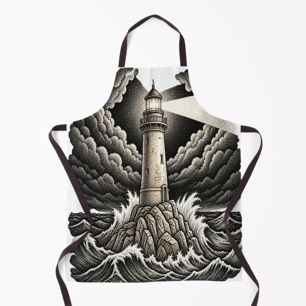 Item preview, Lighthouse in Stormy Sea Christian Faith Art designed and sold by Francisbb.