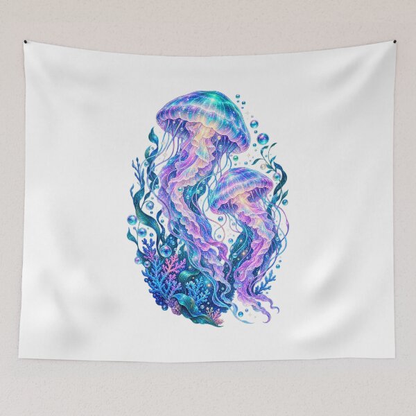 Item preview, Glowing Jellyfish Dancing Through Ocean Stars designed and sold by Gifts0.