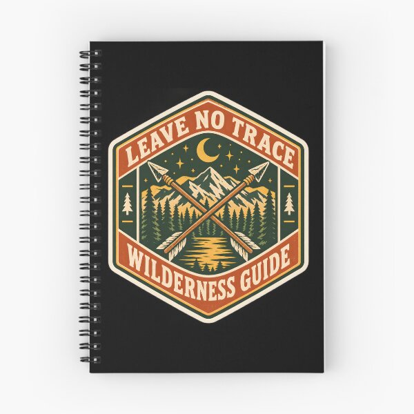 Item preview, Leave No Trace Wilderness Guide Retro Scout Shield Sticker designed and sold by VaultVibes.