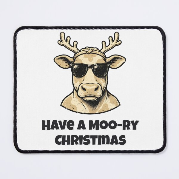 Item preview, Have A Moo-ry Christmas Funny Cow Christmas Design designed and sold by Wild Shades.