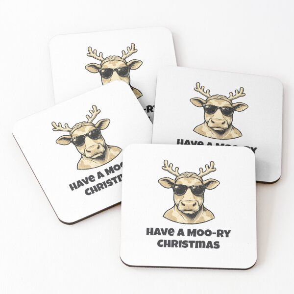 Item preview, Have A Moo-ry Christmas Funny Cow Christmas Design designed and sold by Wild Shades.