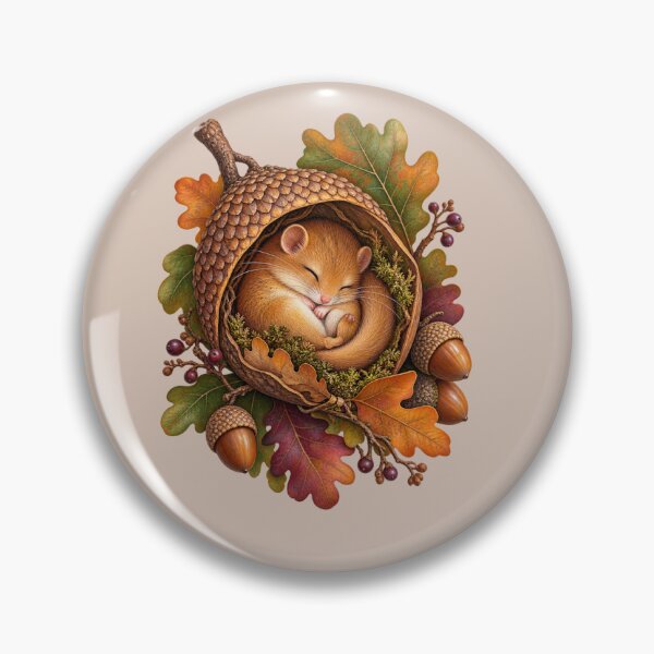Item preview, Dormouse Acorn Nest - Autumn Illustration designed and sold by JPMprints.