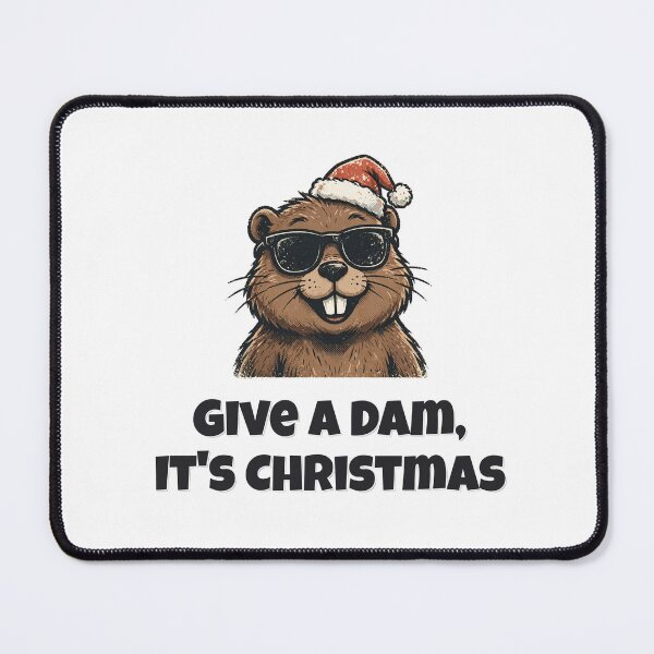 Item preview, Give A Dam, It's Christmas Funny Beaver Christmas Design designed and sold by Wild Shades.