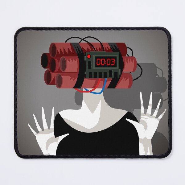 Item preview, woman with a dynamite head representing repressed anger and emotional pressure designed and sold by matintheworld ( delcarmat ).