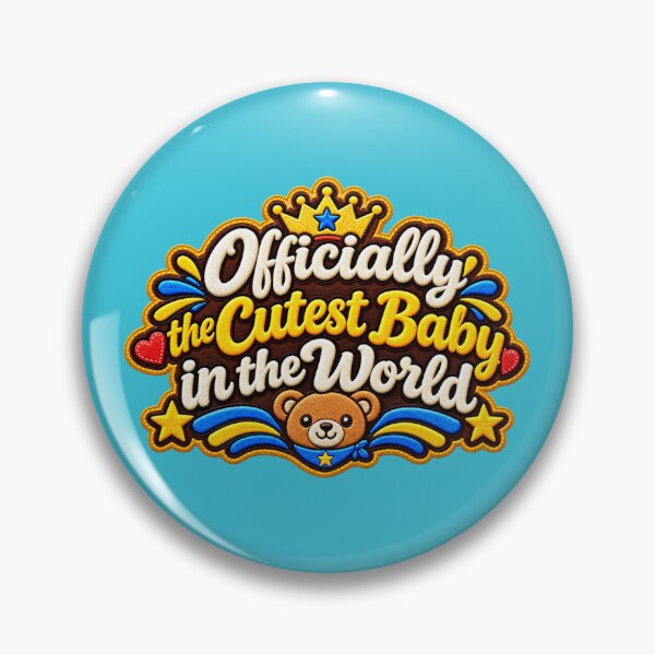 Item preview, Officially the Cutest Baby in the World (Leather Patch Design)  designed and sold by TheFatherOfArt.