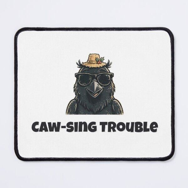 Item preview, Caw-sing Trouble Funny Scarecrow Crow Halloween Design designed and sold by Wild Shades.