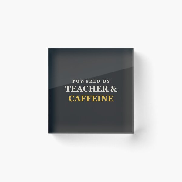 Item preview, Powered By Teacher & Caffeine - Teacher designed and sold by RetroThreadWorks.