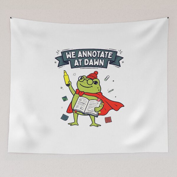 Item preview, we annotate at dawn english teacher funny frog reader designed and sold by JasonsSpider.