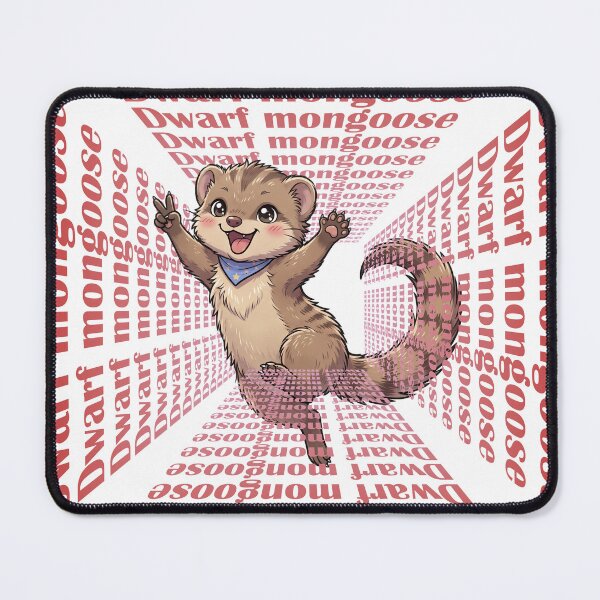 Item preview, Cute Dwarf Mongoose Kawaii 3D Art – Adorable Animal Typography Design designed and sold by LOVEARTDESIGN.