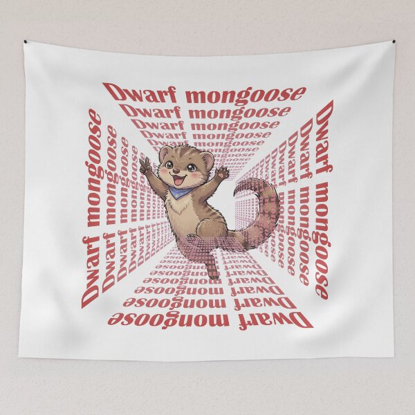 Item preview, Cute Dwarf Mongoose Kawaii 3D Art – Adorable Animal Typography Design designed and sold by LOVEARTDESIGN.