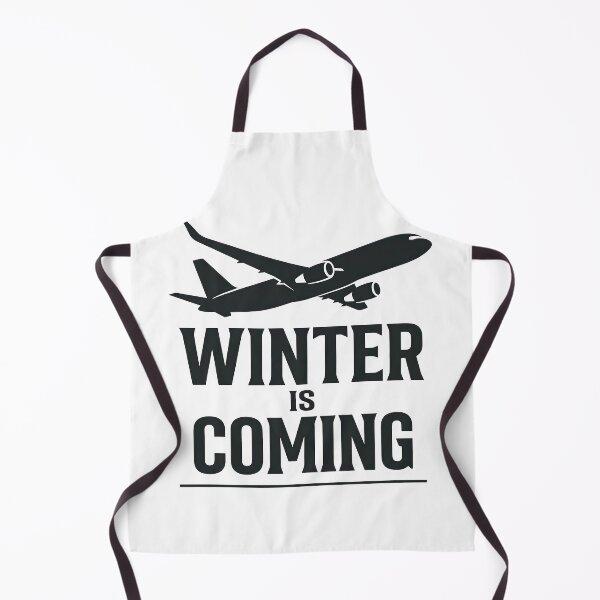 Item preview, Winter Is Coming Airplane Black Typography designed and sold by Byte-shirt.