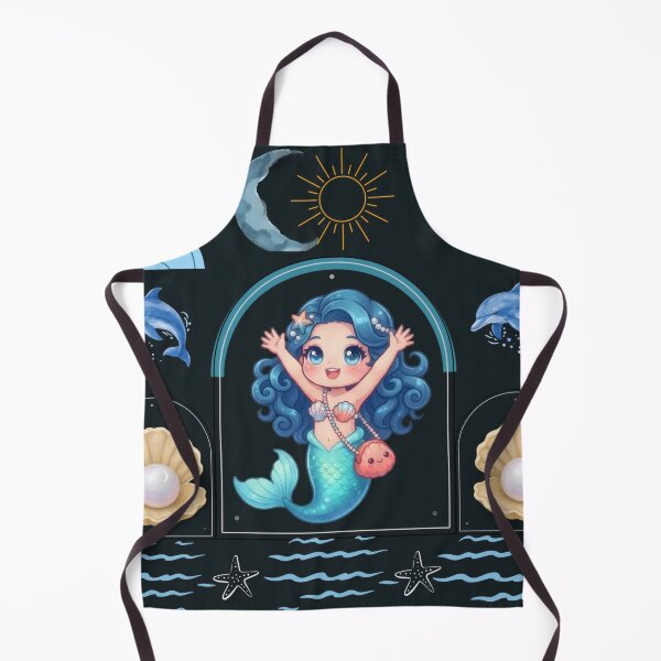 Item preview, Cute Little Mermaid Night Ocean designed and sold by Azurart2.