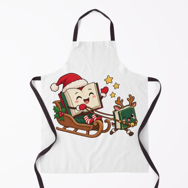 Item preview, Christmas Book Friends Riding a Festive Sleigh designed and sold by skyartdesign.