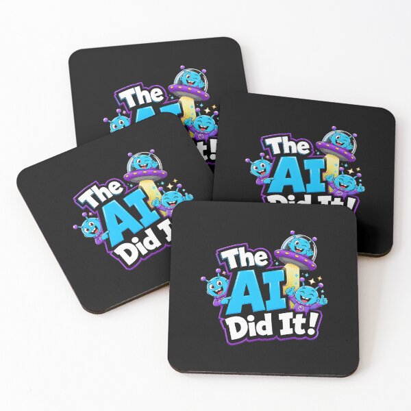 Item preview, the ai did it! funny excuse with laughing aliens designed and sold by JasonsSpider.