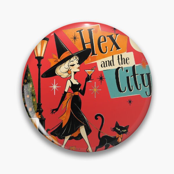 Item preview, Hex and the City witch walking her black cat designed and sold by Rue Market.