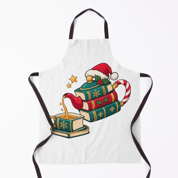 Artikelvorschau, Christmas Book Teapot with Festive Tea Cup entworfen und verkauft von skyartdesign.