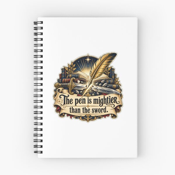 Item preview, The Pen Is Mightier Than the Sword Quill Illustration designed and sold by DesignArtEmpire.