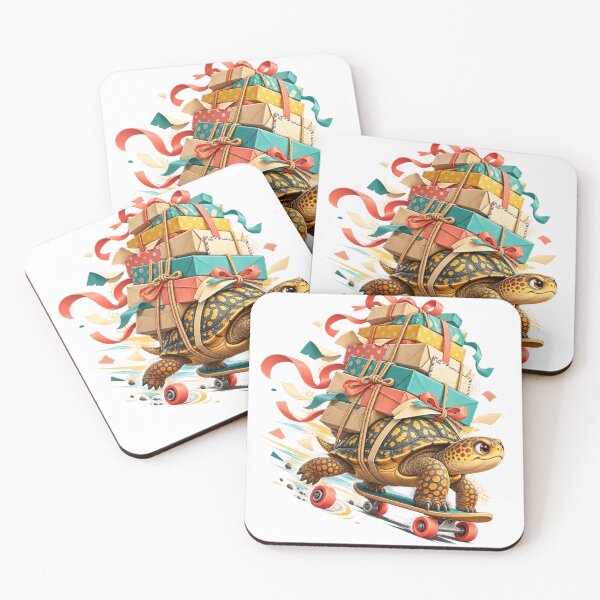 Item preview, Funny Box Turtle Parcel Delivery Chaos Illustration for Shirts Stickers Mugs and Gifts designed and sold by Oddly Tiny Zoo.