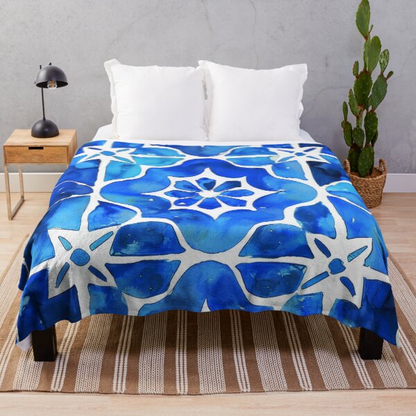Item preview, Blue And White Portuguese Azulejo Vintage Tile Pattern designed and sold by DEC02.