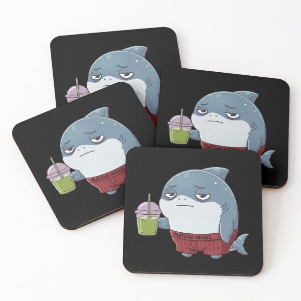 Item preview, Cute Tired Matcha Shark designed and sold by Nature's Chibis.