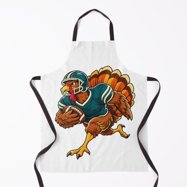 Item preview, Women's Football Turkey Funny Thanksgiving Running Cartoon Back V-Neck T-Shirt designed and sold by KeathyArt.